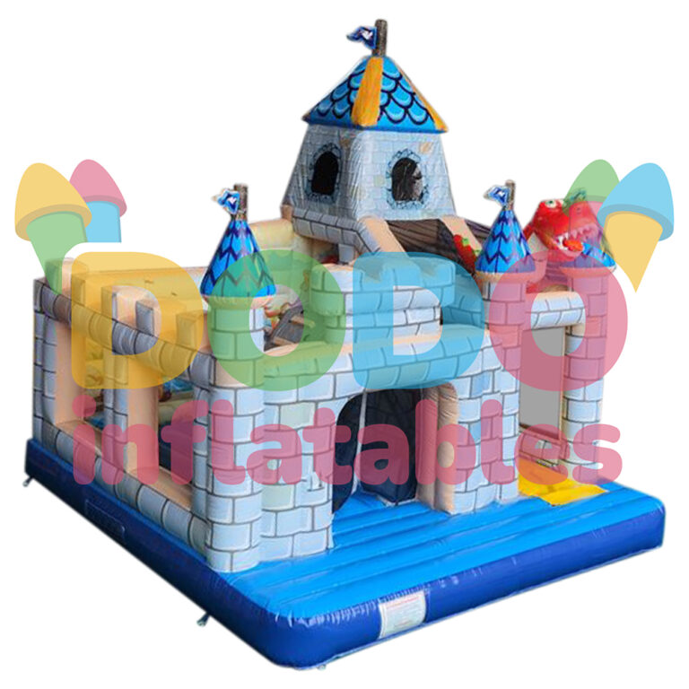 Castel gonflabil Castelul cavalerilor cu tobogan