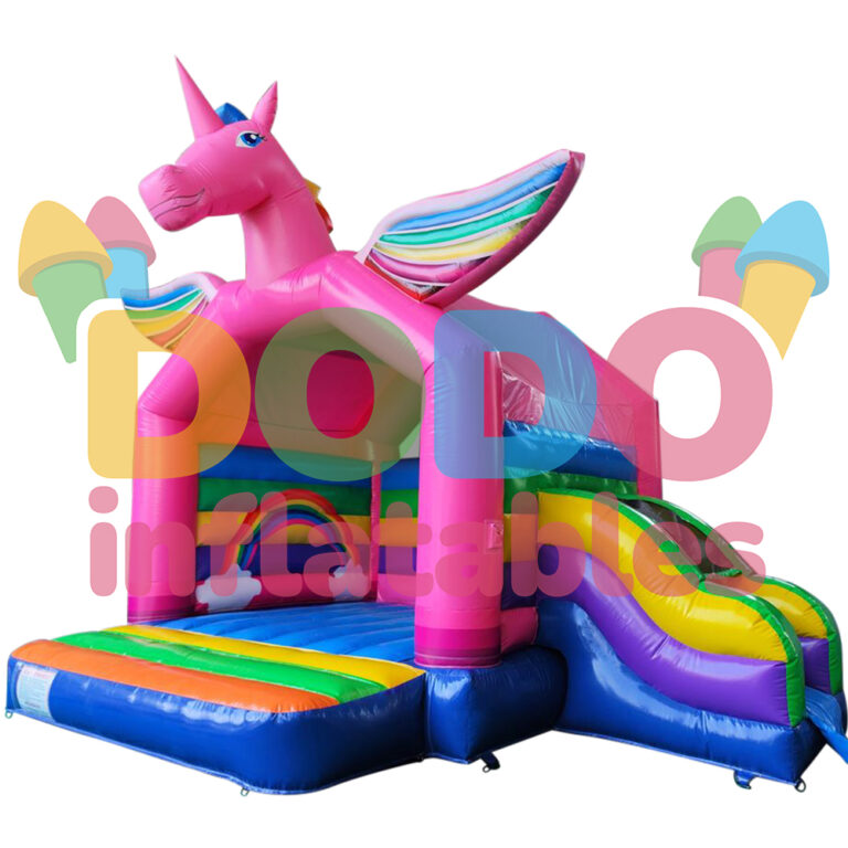 Castel gonflabil Unicorn cu tobogan